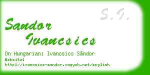 sandor ivancsics business card